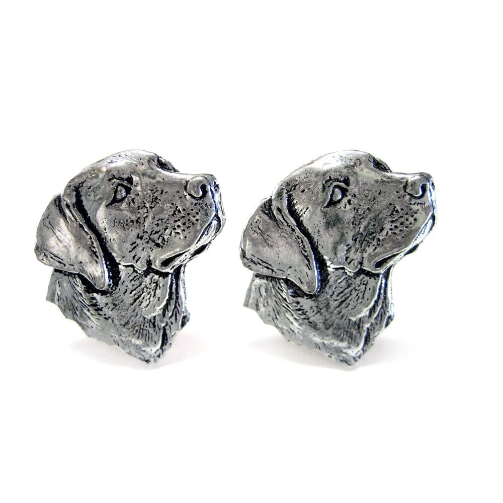 Large Labrador Retriever Cufflinks - Handcrafted Fine English Pewter